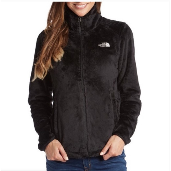 The North Face Osito Black Fuzzy Fleece Full-Zip Teddy Jacket -Women's Large - Picture 1 of 14